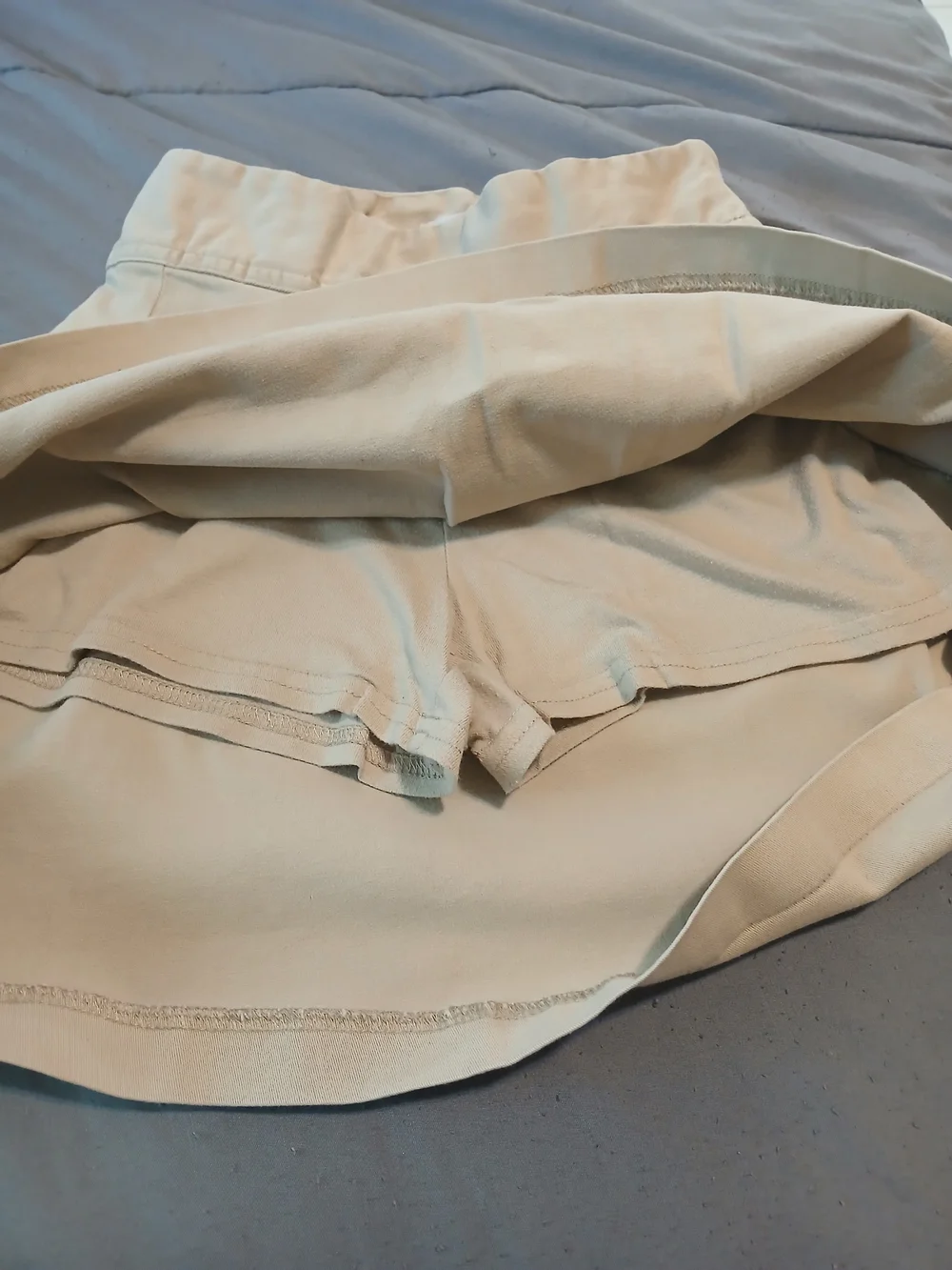The Children's Place Girls' Khaki Uniform Pleated Skort Sz 10 - 97% Cotton
